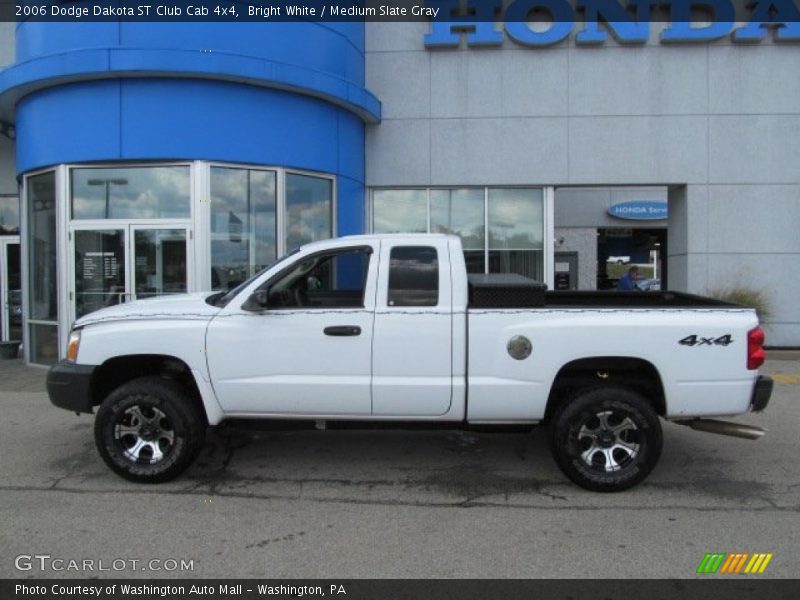 Bright White / Medium Slate Gray 2006 Dodge Dakota ST Club Cab 4x4