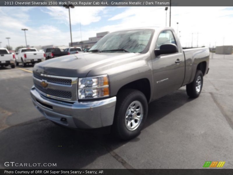 Graystone Metallic / Dark Titanium 2013 Chevrolet Silverado 1500 Work Truck Regular Cab 4x4