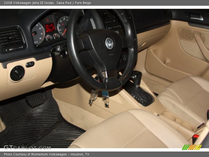 Salsa Red / Pure Beige 2008 Volkswagen Jetta SE Sedan