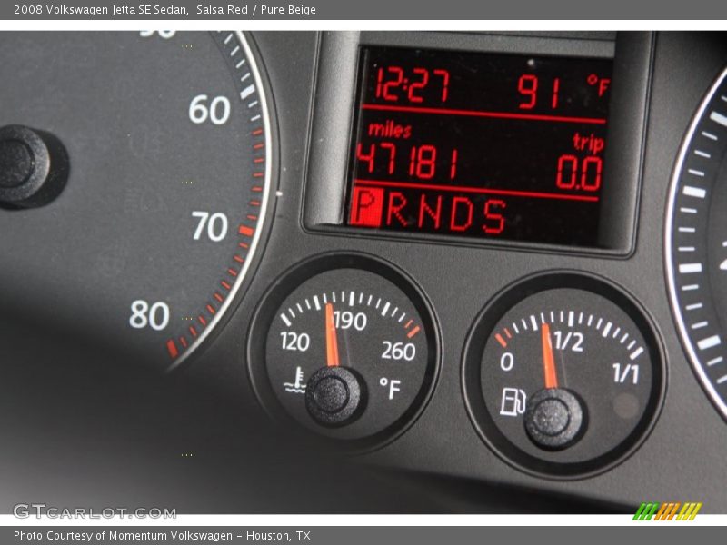 Salsa Red / Pure Beige 2008 Volkswagen Jetta SE Sedan