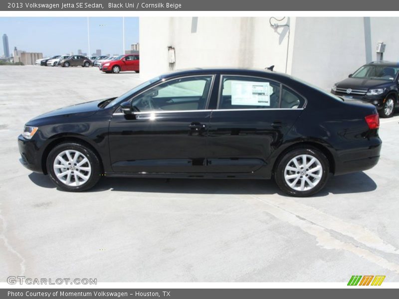 Black Uni / Cornsilk Beige 2013 Volkswagen Jetta SE Sedan