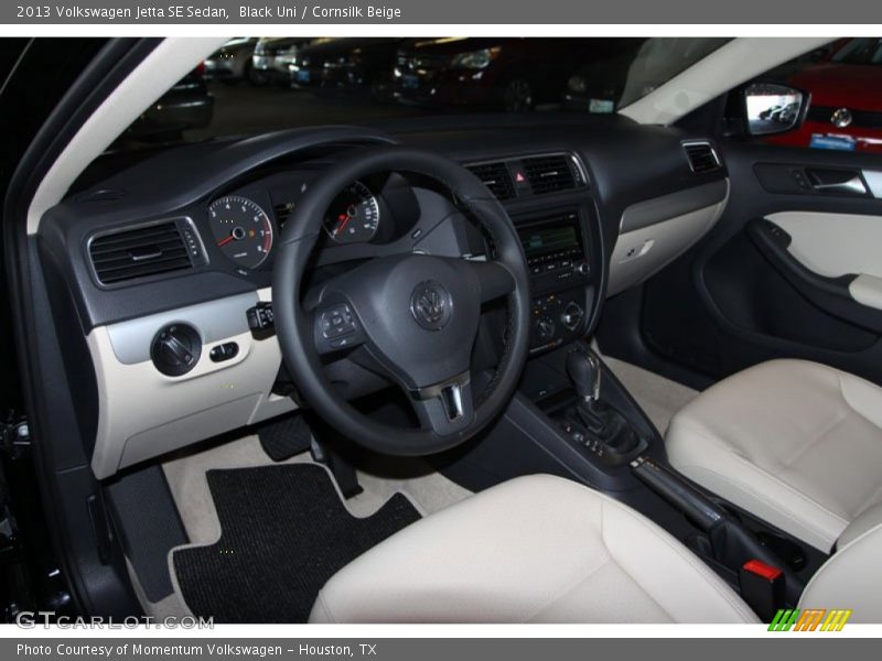 Black Uni / Cornsilk Beige 2013 Volkswagen Jetta SE Sedan