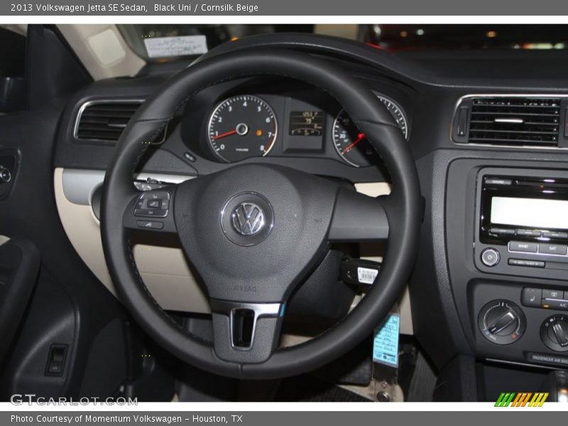 Black Uni / Cornsilk Beige 2013 Volkswagen Jetta SE Sedan