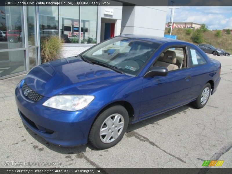 Fiji Blue Pearl / Ivory 2005 Honda Civic Value Package Coupe