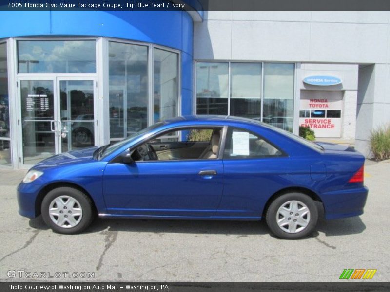 Fiji Blue Pearl / Ivory 2005 Honda Civic Value Package Coupe