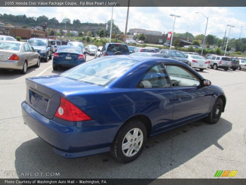 Fiji Blue Pearl / Ivory 2005 Honda Civic Value Package Coupe
