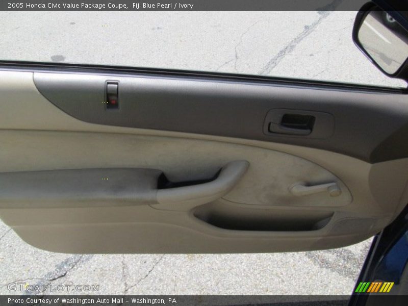 Fiji Blue Pearl / Ivory 2005 Honda Civic Value Package Coupe