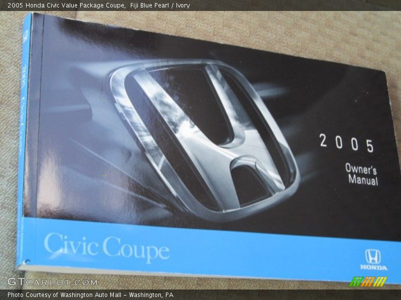 Fiji Blue Pearl / Ivory 2005 Honda Civic Value Package Coupe