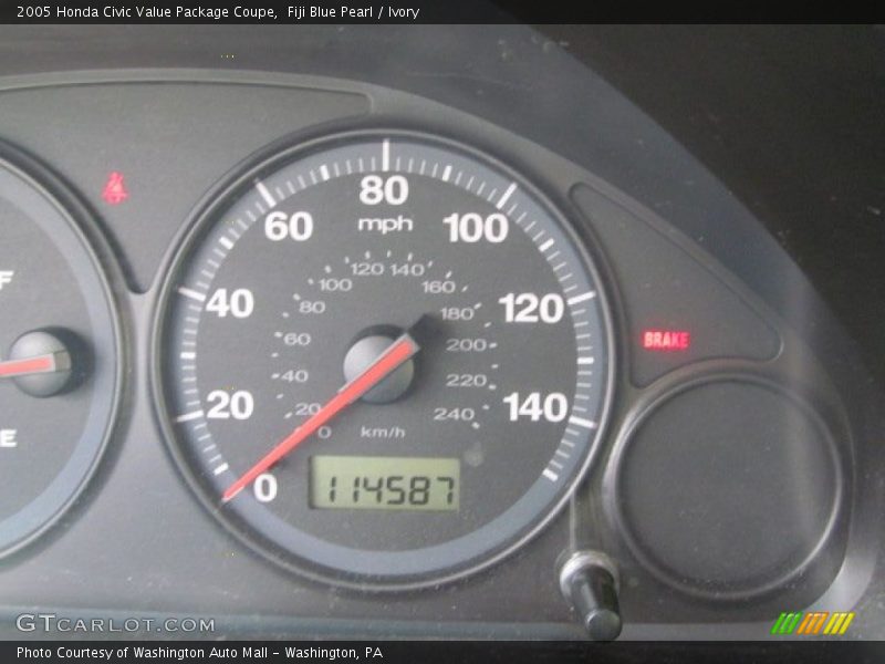 Fiji Blue Pearl / Ivory 2005 Honda Civic Value Package Coupe