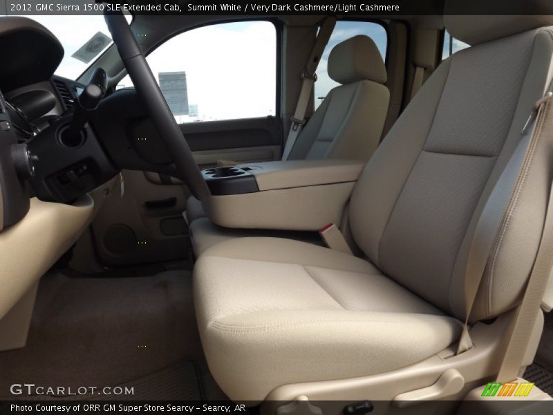 Summit White / Very Dark Cashmere/Light Cashmere 2012 GMC Sierra 1500 SLE Extended Cab