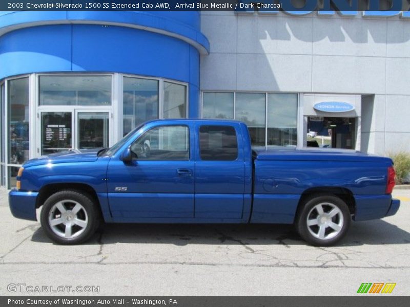Arrival Blue Metallic / Dark Charcoal 2003 Chevrolet Silverado 1500 SS Extended Cab AWD
