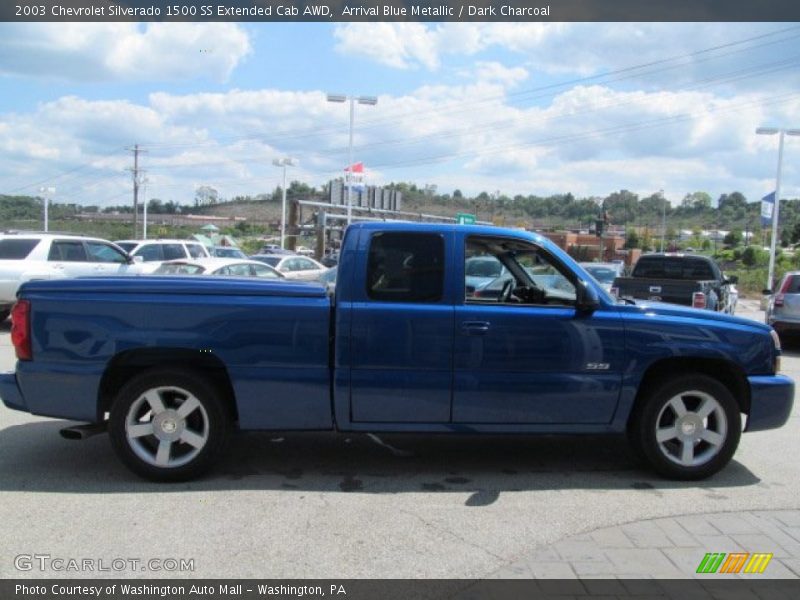 Arrival Blue Metallic / Dark Charcoal 2003 Chevrolet Silverado 1500 SS Extended Cab AWD