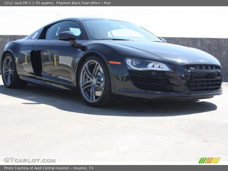 Phantom Black Pearl Effect / Red 2012 Audi R8 5.2 FSI quattro