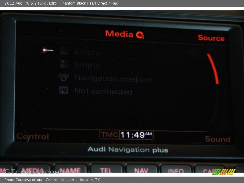 Phantom Black Pearl Effect / Red 2012 Audi R8 5.2 FSI quattro
