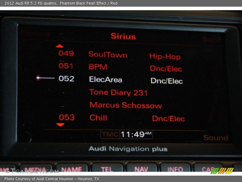 Phantom Black Pearl Effect / Red 2012 Audi R8 5.2 FSI quattro