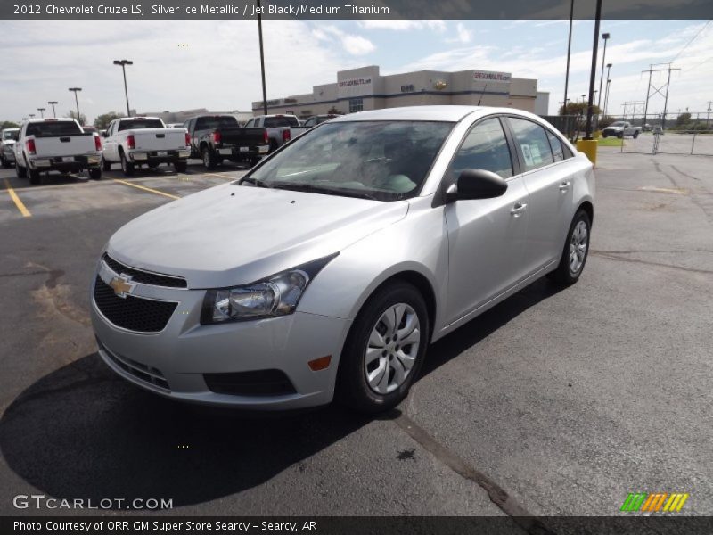 Silver Ice Metallic / Jet Black/Medium Titanium 2012 Chevrolet Cruze LS