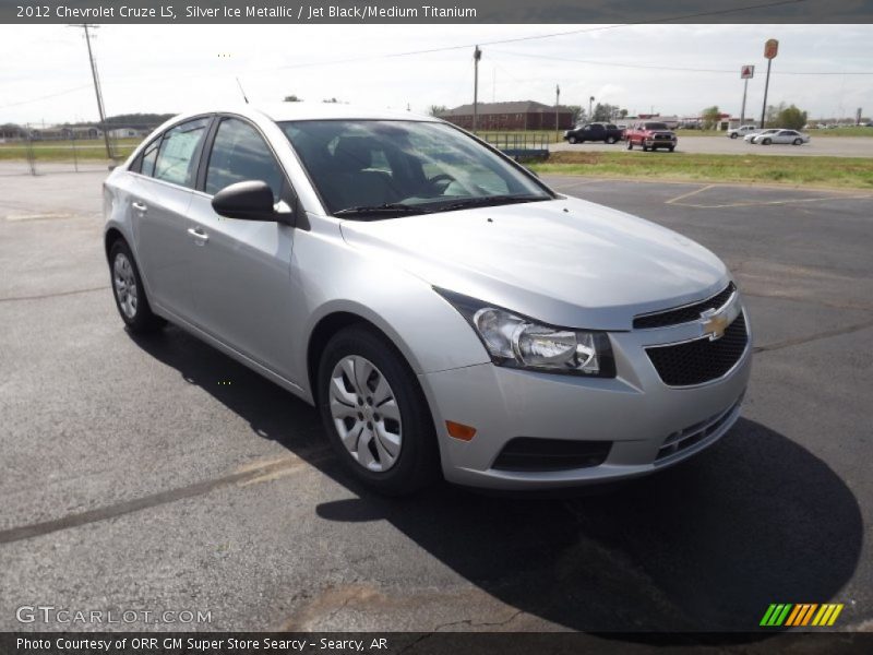 Silver Ice Metallic / Jet Black/Medium Titanium 2012 Chevrolet Cruze LS
