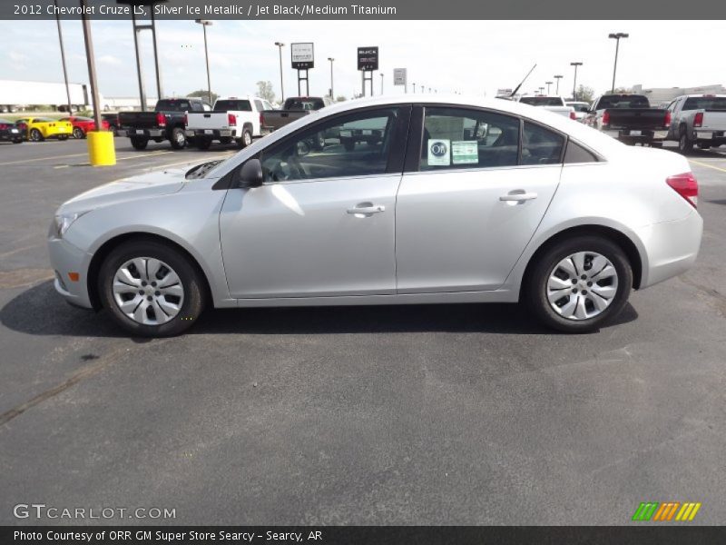 Silver Ice Metallic / Jet Black/Medium Titanium 2012 Chevrolet Cruze LS