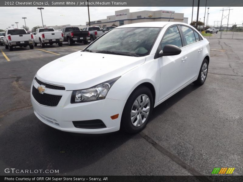 Summit White / Jet Black/Medium Titanium 2012 Chevrolet Cruze LS