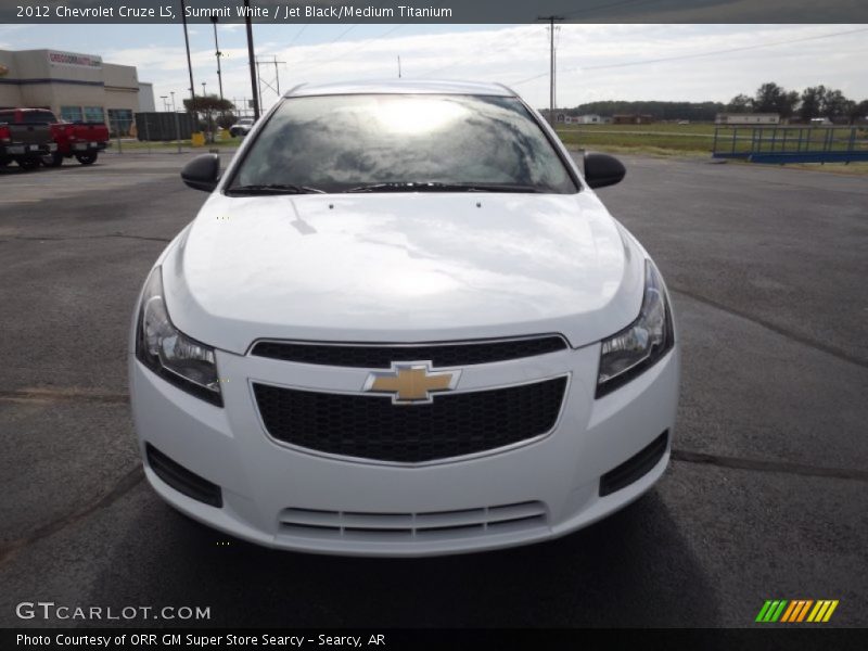 Summit White / Jet Black/Medium Titanium 2012 Chevrolet Cruze LS