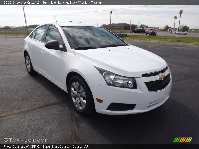 Summit White / Jet Black/Medium Titanium 2012 Chevrolet Cruze LS
