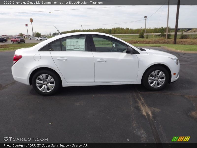 Summit White / Jet Black/Medium Titanium 2012 Chevrolet Cruze LS