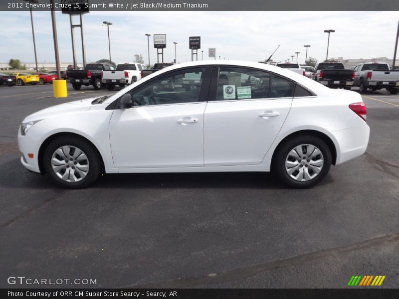 Summit White / Jet Black/Medium Titanium 2012 Chevrolet Cruze LS