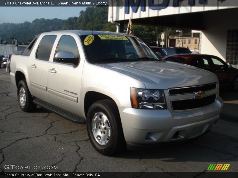 Sheer Silver Metallic / Ebony 2010 Chevrolet Avalanche LS