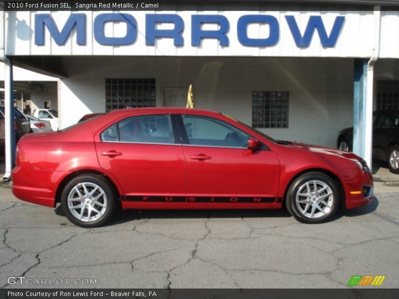 Sangria Red Metallic / Camel 2010 Ford Fusion SEL