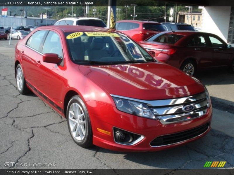 Sangria Red Metallic / Camel 2010 Ford Fusion SEL