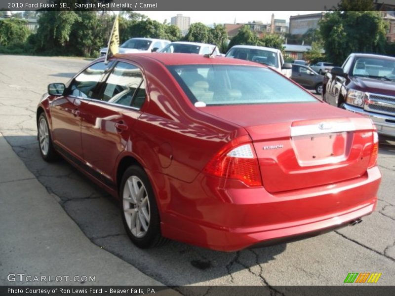 Sangria Red Metallic / Camel 2010 Ford Fusion SEL