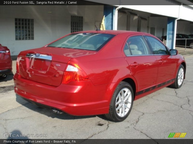 Sangria Red Metallic / Camel 2010 Ford Fusion SEL