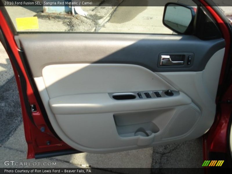 Sangria Red Metallic / Camel 2010 Ford Fusion SEL