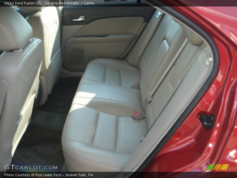 Sangria Red Metallic / Camel 2010 Ford Fusion SEL