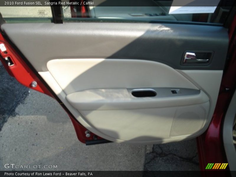 Sangria Red Metallic / Camel 2010 Ford Fusion SEL