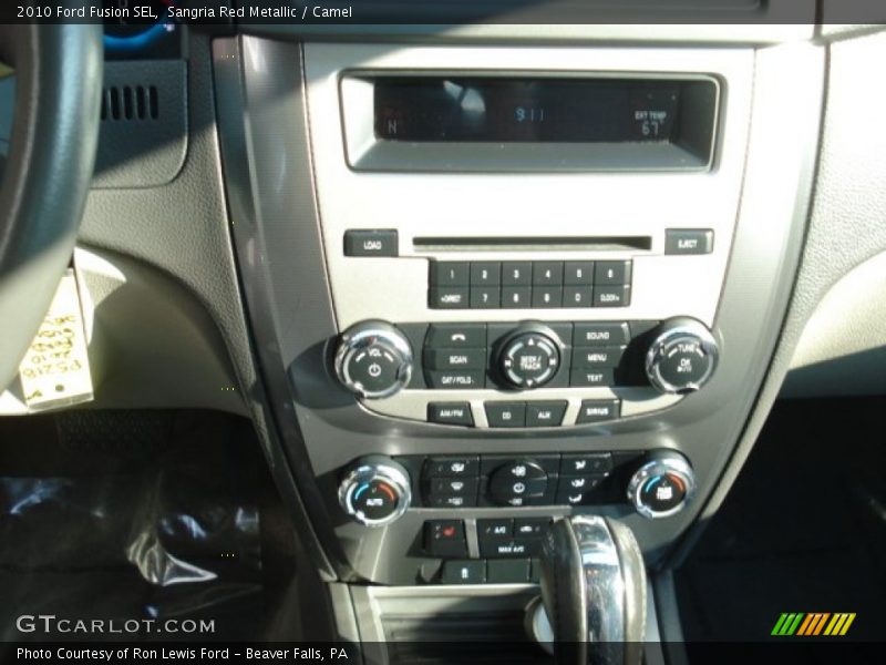 Sangria Red Metallic / Camel 2010 Ford Fusion SEL