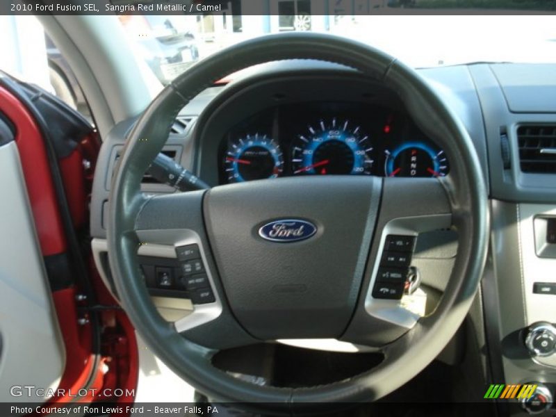 Sangria Red Metallic / Camel 2010 Ford Fusion SEL