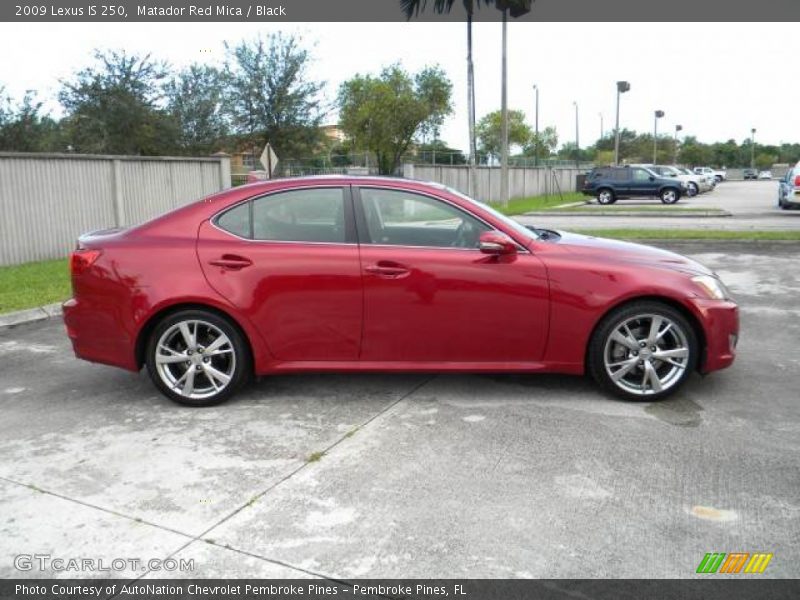 Matador Red Mica / Black 2009 Lexus IS 250