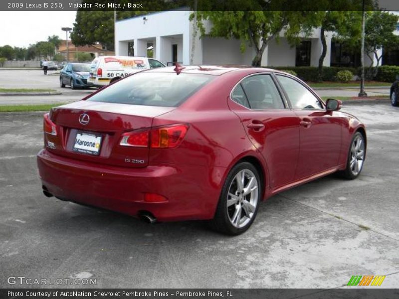 Matador Red Mica / Black 2009 Lexus IS 250