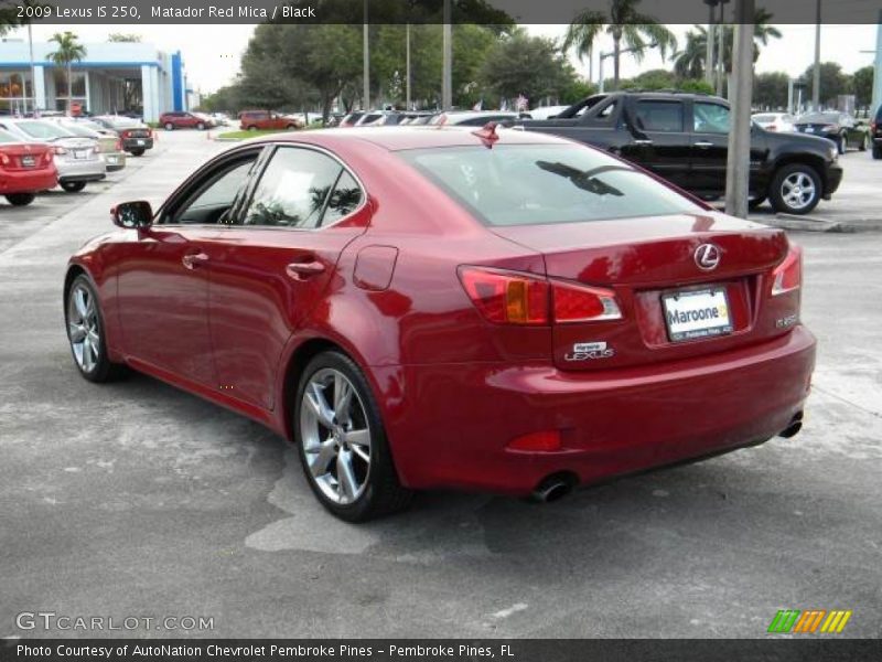 Matador Red Mica / Black 2009 Lexus IS 250