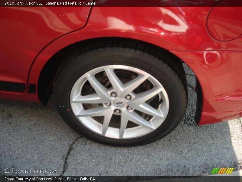Sangria Red Metallic / Camel 2010 Ford Fusion SEL
