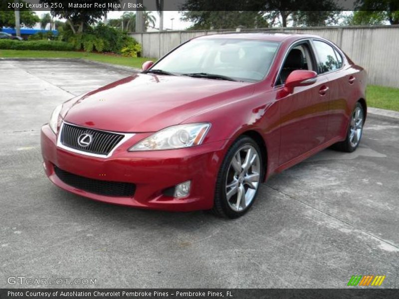 Matador Red Mica / Black 2009 Lexus IS 250