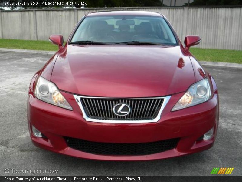 Matador Red Mica / Black 2009 Lexus IS 250