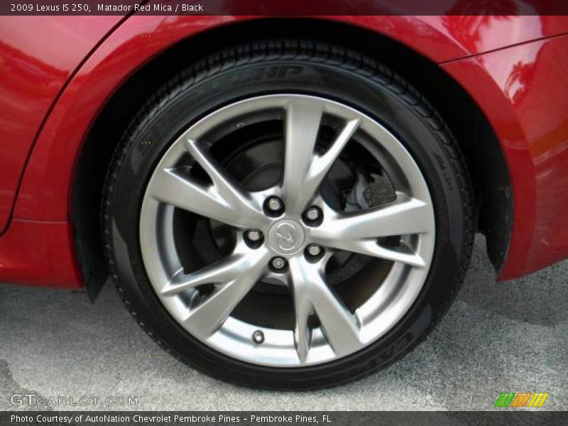 Matador Red Mica / Black 2009 Lexus IS 250