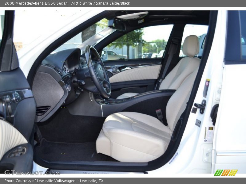 Arctic White / Sahara Beige/Black 2008 Mercedes-Benz E 550 Sedan