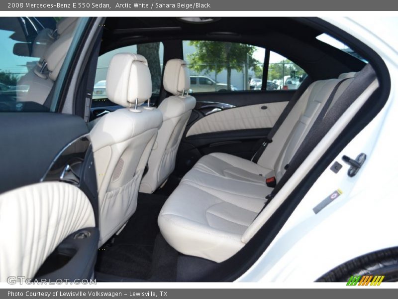 Arctic White / Sahara Beige/Black 2008 Mercedes-Benz E 550 Sedan