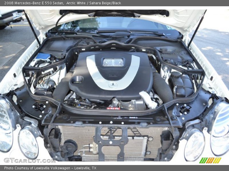 Arctic White / Sahara Beige/Black 2008 Mercedes-Benz E 550 Sedan