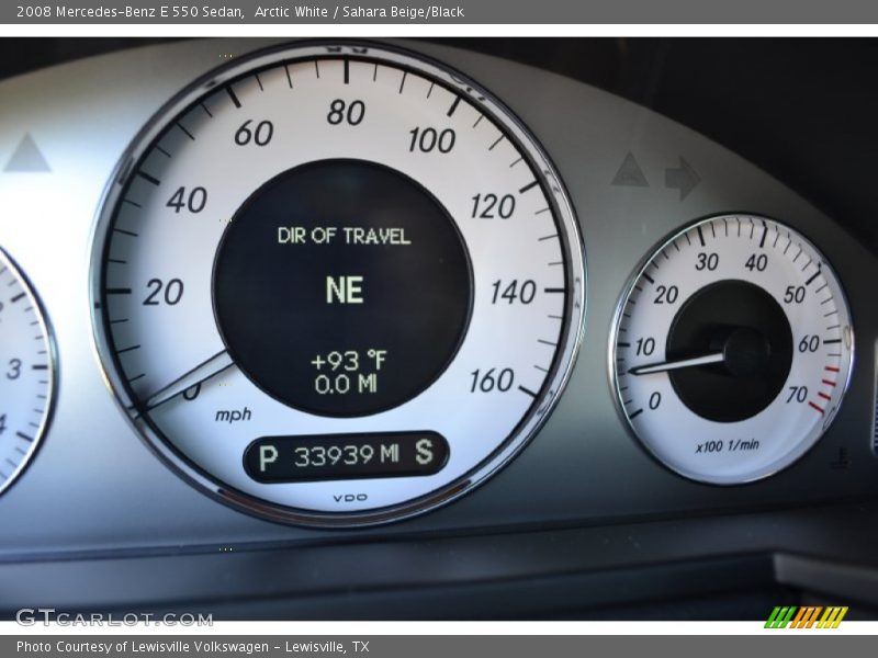 Arctic White / Sahara Beige/Black 2008 Mercedes-Benz E 550 Sedan