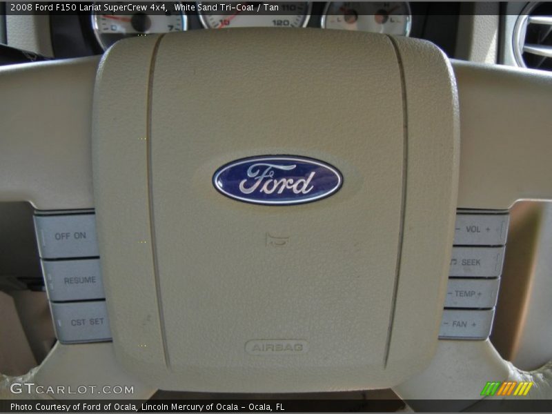 White Sand Tri-Coat / Tan 2008 Ford F150 Lariat SuperCrew 4x4