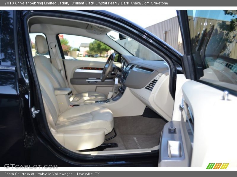 Brilliant Black Crystal Pearl / Dark Khaki/Light Graystone 2010 Chrysler Sebring Limited Sedan